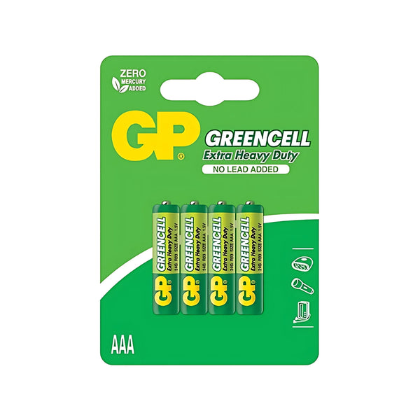GP Greencell Carbon Zinc AAA (pack of 4)